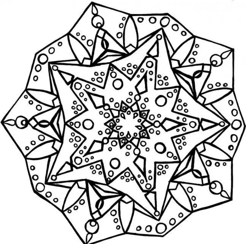 Mandala to color free to print - 21 (Simple Mandalas)